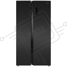 Холодильник Maunfeld MFF177NFSB черный глянц. инвертер двухкамерный Side by Side 263/170л морозилка сбоку