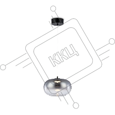 Подвесной светодиодный светильник Ambrella light LH11082 BK/SM черный/дымчатый 4W 3000K D180*130