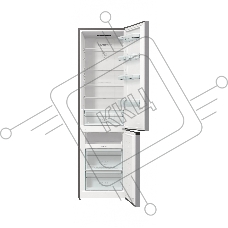Холодильник Gorenje NRK6201PS4 серебристый металлик двухкамерный 235/96л морозилка снизу