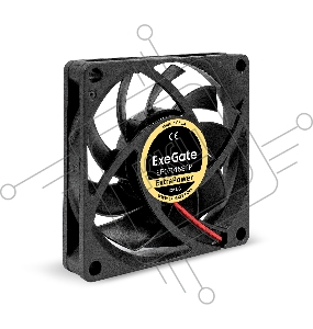 Вентилятор 12В DC ExeGate ExtraPower EP07015S2P (70x70x15 мм, Sleeve bearing (подшипник скольжения), 2pin, 3000RPM, 27dBA)