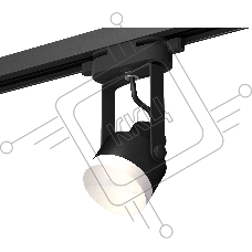 Светильник Ambrella light XT6602040 PBK/SWH черный полированный/белый песок MR16 GU10 (C6602, N6130)
