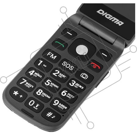 Мобильный телефон Digma VOX FS240 32Mb серый моноблок 2.44