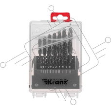 Набор сверл по металлу 1-10 мм (через 0,5 мм), 19 шт. HSS 4241 Ш/Х Kranz