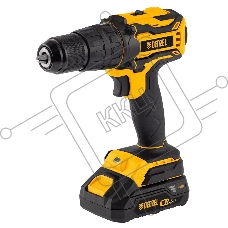 Дрель-шуруповерт Denzel CIDB-18-02, Аккумуляторная, 18В, 2 АКБ, Кейс