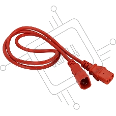 Шнур питания C13-C14, 3х0.75, 220В, 10А, красный, 3 метра
