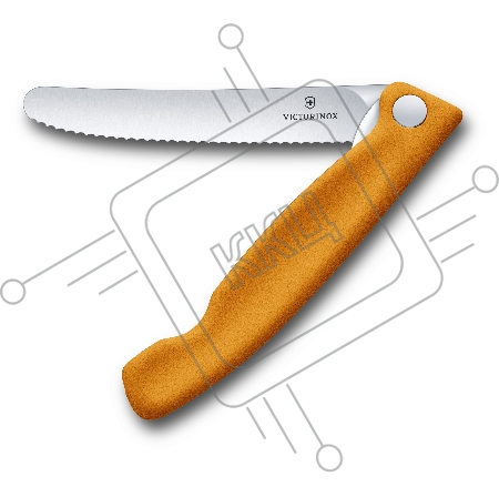 Нож кухонный Victorinox Swiss Classic (6.7836.F9B) стальной для овощей лезв.110мм серрейт. заточка оранжевый блистер