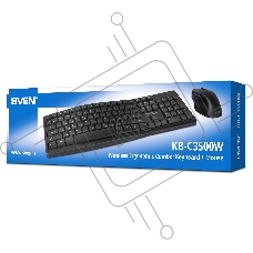 Беспроводной набор клавиатура+мышь SVEN KB-C3500W (2,4 GHz, 106 кл, 800-1600DPI)