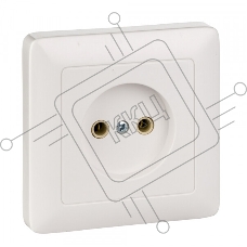Розетка 1-м СП Хит 10А IP20 без заземл. бел. SchE RS10-132-B