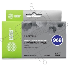 Картридж струйный Cactus CS-EPT968 черный матовый (13 мл) для Epson Stylus Photo R2880
