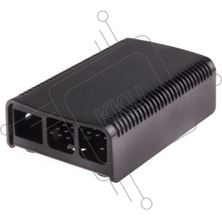 Корпус Raspberry Pi 3 Model B , 2-piece black case ASM-1900040-21, совместим с креплением VESA Mount (103-4300)