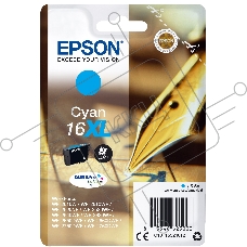 Картридж струйный EPSON 16XL (C13T16324012) голубой повышенной емкости (450 стр.) для WF-2010/WF-2510/WF-2540