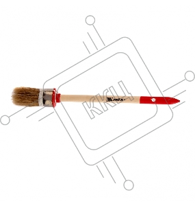 Кисть круглая Профи №4 (25 мм), натуральная щетина, деревянная ручка// MTX