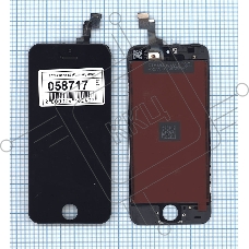 Дисплей (модуль) для Apple iPhone 5S, iPhone SE в сборе с тачскрином (Foxconn) черный