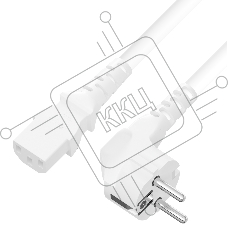 Кабель питания 4PH белый 1.5m, евровилка угловая Schuko - С13, 3*0,5mm, 4PH-R90430