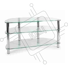 Подставка MD 403 slim/черн/дымч((в/ш/г): 635/1200/450, для TV: до 50'', полок: 3, м/у полками(снизу вверх) : 100-300-200 мм, стекло: верхнее 10 мм, остальные по 8 мм, МAX нагрузка: 80 кг.)