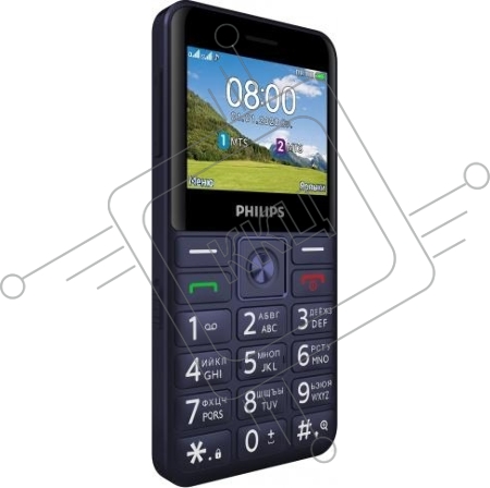 Мобильный телефон Philips E207 Xenium синий моноблок 2.31
