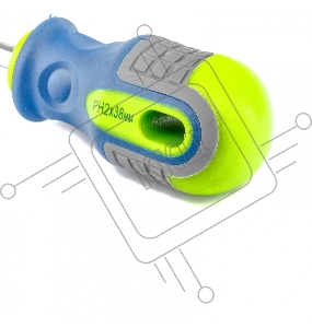 Отвертка, PH2 х 38 мм, CrV, 3-х компонентная рукоятка// Сибртех