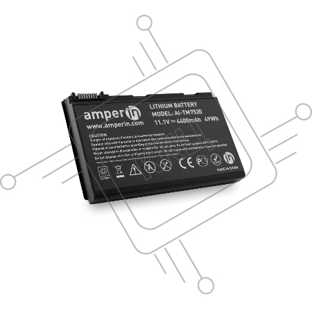 Аккумуляторная батарея Amperin для ноутбука Acer TravelMate 7520 11.1V 4400mAh (49Wh) AI-TM7520