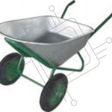 Тачка FIT 77552строительная, двухколесная, сталь оцинкованная, 100л, до 250кг