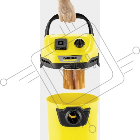 Строительный пылесос Karcher WD 3 P V-17/4/20 1000Вт (уборка: сухая/сбор воды) желтый
