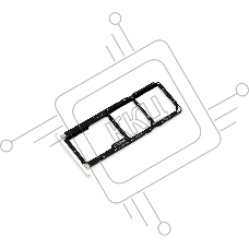 Лоток для SIM-карты Huawei Honor 8X Max серебристый