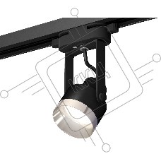 Светильник Ambrella light XT6602042 PBK/PSL черный полированный/серебро полированное MR16 GU10 (C6602, N6132)