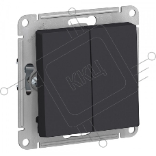 Механизм переключателя проходного 2-кл. СП AtlasDesign 10А IP20 (сх. 6/2) 10AX карбон