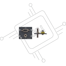 Модули-вставки Kramer Electronics WXA-2P(G) для VGA (розетка-розетка) и стерео аудио (3,5-мм розетка-розетка). Цвет серый.