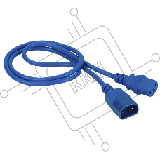 Шнур питания C13-C14, 3х0.75, 220В, 10А, синий, 5 метров