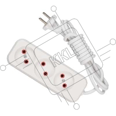 Удлинитель 3х2м без заземл. 10А IP20 Lezard 720-0302-303