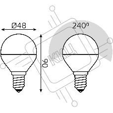 Лампа Шар 6W E14 RGBW+димирование LED