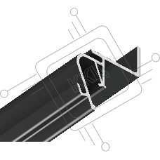 Алюминиевый профиль Ambrella light GP4100BK черный 2000*26*34