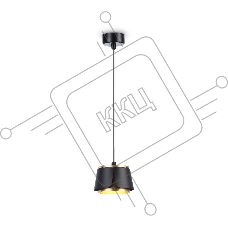 Светильник Ambrella light TN71247 BK/GD черный/золото GX53 D100*1090