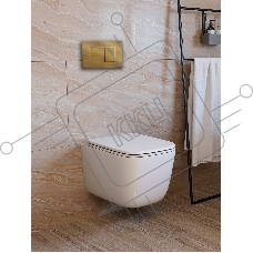 Инсталляция с унитазом комплект BAU NEO 6 в 1: унитаз подвесной безободковый торнадо Bau Dream 51х35, быстросъемное сиденье микролифт, кнопка смыва BAU Stil, бронза