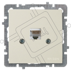 Nilson Механизм Роз. компьютерная 1-местн. СУ, (RJ45 CAT5), ТУРАН-АЛЕГРА-ТОР, кремовый (24120444)
