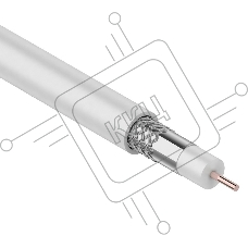 Кабель коаксиальный PROconnect RG-59U, 75 Ом, CCS/Al/Al, 48%, бухта 100 м, белый