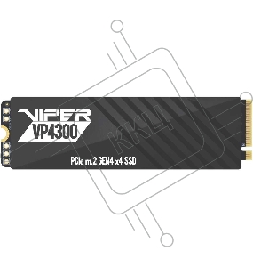 Накопитель SSD Patriot Viper VP4300 1TB, M.2 2280, VP4300-1TBM28H, PCIe 4x4, NVMe, TLC, 7400/5500, 2 heatshields, RET