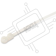 Стяжка нейлоновая неоткрывающаяся Hyperline GTM-200STC, безгалогенная (halogen free), 200x4.8мм, под винт (100 шт)