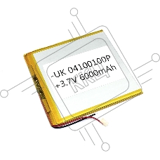Аккумулятор Li-Pol (батарея) 4*100*100мм 2pin 3.7V/6000mAh