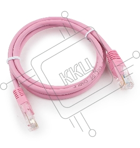Патч-корд UTP Cablexpert кат.5e, 1м, литой, многожильный (розовый)