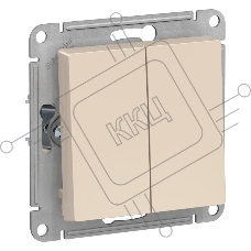Механизм выключателя 2-кл. СП AtlasDesign 10А IP20 (сх. 5) 10AX беж.
