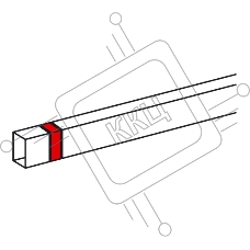 Накладка на стык 20x12мм METRA Накладка на стык 20x12мм METRA