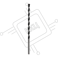 Сверло по бетону 8х200 мм, цилиндрический хвостовик Kranz