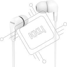 Гарнитура вкладыши Philips TAE1105WT/00 1.2м белый проводные в ушной раковине