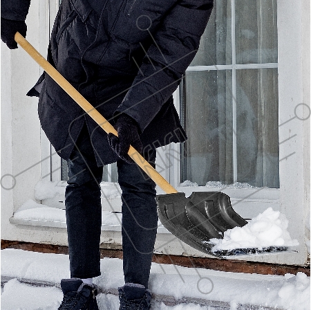 Лопата для уборки снега пластиковая, 350х350 мм, без черенка, Россия// Сибртех