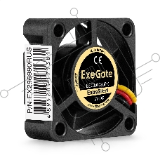 Вентилятор для корпуса ExeGate ExtraSilent ES03010S3P-5 черный, 30 мм, 8500 об/мин, 24 дБ, 3 pin