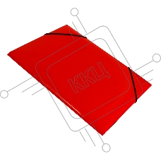 Папка на резинке Бюрократ DeLuxe DL510RED A4, пластик, корешок 30мм, 0.7мм, красный