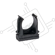 Держатель для труб (клипса) d20мм черн. (уп.10шт) Plast EKF derj-z-20b