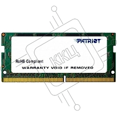 Оперативная память Patriot Signature, DDR4, 4GB (1x4 GB), 2400 MHz, CL17, SO-DIMM
