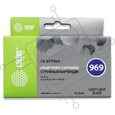 Картридж струйный Cactus CS-EPT969 светло-серый (13 мл) для Epson Stylus Photo R2880